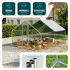 Enclos poulailler en metal galvanise et grillage avec bache PE 300x300x200cm - VOUNOT FR