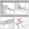 Barriere de Securite porte et escalier 100-108cm blanc pour animaux - VOUNOT FR