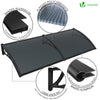 Auvent de porte marquise 200x80 cm en Polycarbonate anti UV Anthracite - VOUNOT FR
