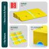 Lot de 2 Rampes de Trottoir en Polypropylene 25x27x7 cm Jaune - VOUNOT FR