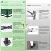 Tonnelle de jardin renforcée 3x3m pliable avec 4 parois et sac de transport a roulette verte