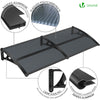 Auvent de porte marquise 200x80 cm en Polycarbonate anti UV Anthracite - VOUNOT FR