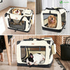 Sac transport pliable chien chat caisse cage portable 70x52x52cm beige - VOUNOT FR