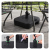Pied de parasol sable et eau pour mat 38/48mm 22L HDPE noir - VOUNOT FR
