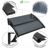 Auvent de porte marquise 100x80 cm en Polycarbonate anti UV Anthracite - VOUNOT FR