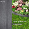 Bordure de jardin PE flexible 20M x 8 CM avec piquets gris