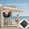 Lot de 4 dalles lestage parasol HDPE 60L eau - 100kg sable noires