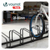 Ratelier range velo acier mural et sol 4 vélos Noir - VOUNOT FR