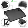 Auvent de porte marquise 120x80 cm transparent en Polycarbonate anti UV Anthracite - VOUNOT FR