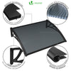 Auvent de porte marquise 120x80 cm en Polycarbonate anti UV Anthracite - VOUNOT FR