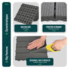 Lot de 11 dalles clipsables exterieures 30x30cm modulaire plastique anthracite - VOUNOT FR
