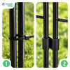 Lot de 25 Clotures de Jardin Decorative en Metal 61x33 cm Noir