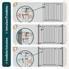 Barriere de securite a pression sans percage Largeur 88-96cm Metal blanc - VOUNOT FR