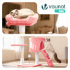 Arbre a chat 112cm multi niveaux Griffoir et niche Rose - VOUNOT FR
