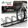Ratelier range velo acier mural et sol 5 vélos Noir - VOUNOT FR