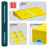 Lot de 2 Rampes de Trottoir en Polypropylene 25x27x7 cm Jaune - VOUNOT FR