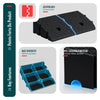 Lot de 2 Rampes de Trottoir en Polypropylene 25x27x11 cm Noir - VOUNOT FR