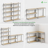 Lot de 2 etageres de rangement renforcees charge extra lourde 5 niveaux 180x90x40cm - VOUNOT FR
