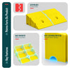 Lot de 2 Rampes de Trottoir en Polypropylene 25x27x13 cm Jaune - VOUNOT FR
