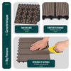 Lot de 16 dalles clipsables exterieures 30x30cm en Composite WPC Marron - VOUNOT FR