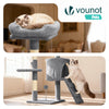 Arbre a chat 112cm multi niveaux Griffoir et niche Gris - VOUNOT FR