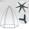 Serre de jardin hivernage dome avec bache PE 160x160x180cm Vert