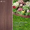 Bordure de jardin PE flexible 20M x 8 CM avec piquets marron