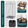 Reservoir à granules pellets avec roulettes facade diagonale 45kg 36x36x76cm noir - VOUNOT FR