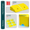 Lot de 2 Rampes de Trottoir en Polypropylene 25x27x11 cm Jaune - VOUNOT FR