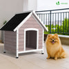 Niche pour Chien Extérieure en Bois 72x65x83cm gris - VOUNOT FR