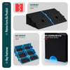 Lot de 2 Rampes de Trottoir en Polypropylene 25x27x13 cm Noir - VOUNOT FR
