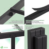 Cadre de lit metal avec fixation sommier et hauteur 36cm 180x200cm noir