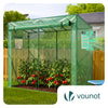 Serre de jardin Serre tomates avec porte et fenetres moustiquaire bache PE renforcee 135g/m2 200x77x170cm Vert - VOUNOT FR
