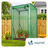 Serre de jardin Serre tomates avec grande porte enroulable bache PE renforcee 135g/m2 100x50x150cm Vert - VOUNOT FR
