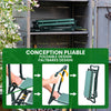 Agenouilloir tabouret de jardin 2 en 1 avec pochette de rangement EVA vert