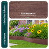 Bordure de jardin PE flexible 10M x 8 CM avec piquets marron