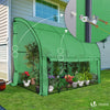 Serre de jardin hivernage murale adossee avec bache PE 300x100x180cm vert