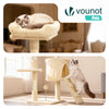 Arbre a chat 112cm multi niveaux Griffoir et niche Beige - VOUNOT FR