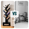 Bibliotheque Arbre etagere a Livres 38x19x113cm Noir