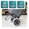 Chariot de courses 2 roues pliable 59L gris