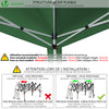Tonnelle de jardin 3x3m pliable verte avec sac de transport
