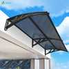 Auvent de porte marquise 200x80 cm en Polycarbonate anti UV Anthracite - VOUNOT FR