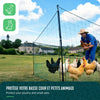 Kit cloture filet a poules PE avec piquets 12m vert - VOUNOT FR
