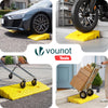 Lot de 2 Rampes de Trottoir en Polypropylene 25x27x7 cm Jaune - VOUNOT FR