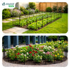 Lot de 25 Clotures de Jardin Decorative en Metal 61x33 cm Noir