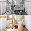 Panier a linge en bambou rond avec couvercle 58L