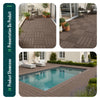 Lot de 16 dalles clipsables exterieures 30x30cm en Composite WPC Marron - VOUNOT FR