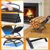 Range Buche Support a bois 40.5x32x33cm en Metal noir - VOUNOT FR
