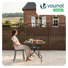 Clôture en canisse PVC 160x500cm imitation osier marron - VOUNOT FR