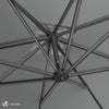 Parasol deporte inclinable Premium carre avec housse protection 3x3m Roma Gris - VOUNOT FR